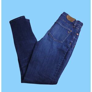 Madewell Womens 9" High Rise Skinny Jeans 25 Dark Wash Stretch Imperfect